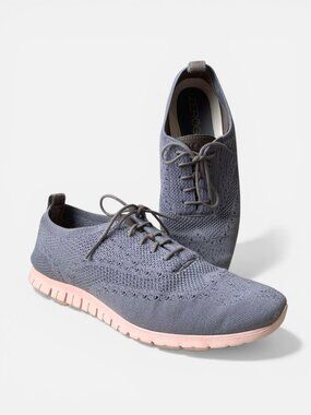 Cole Haan Women's Zerogrand Stitchlite Oxford Sneaker Gray Pink Sz 11